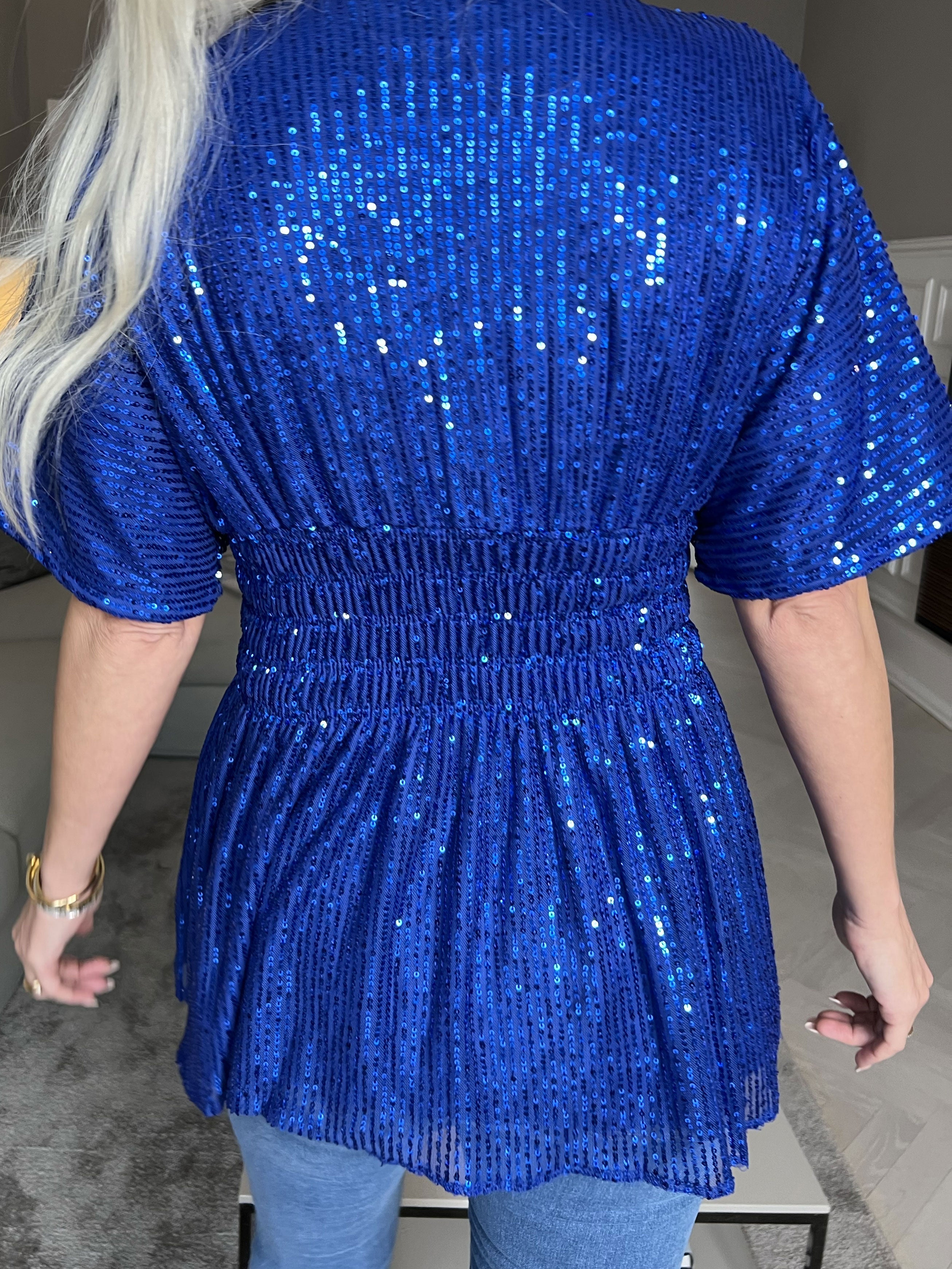 Pams Glitter Shirt - Söt tunika med smock och paljetter